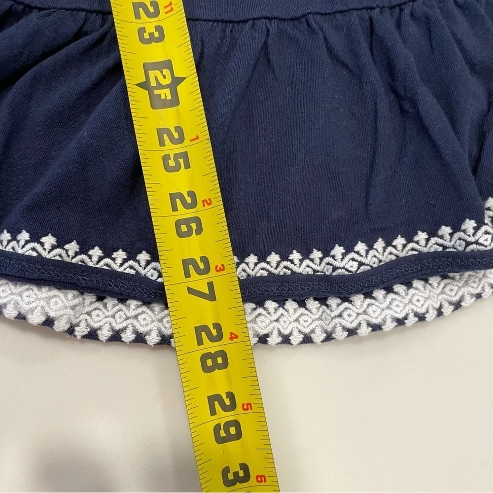 Vineyard Vines Navy Dress with White Embroidery Kids size Medium Sundress Flowy